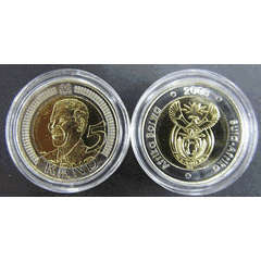 BARGAIN!! UNTOUCHED (UNC) MANDELA BIRTHDAY R5 COIN! GRADE IT! IN AIRTIGHT CAPSULE!
